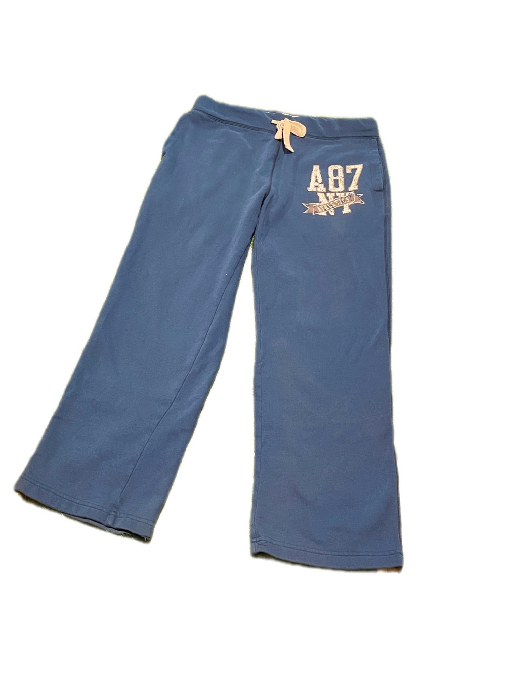 Y2K Aeropostale Women's Blue Baggy Pants, Straight Leg, Size M/L